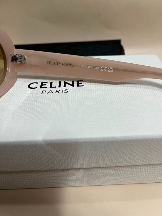 Celine Oval Pink Sunglasses - Smoky Brown Lenses - Brand New main image 6